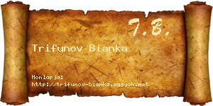 Trifunov Bianka névjegykártya