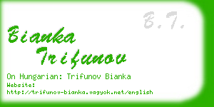 bianka trifunov business card